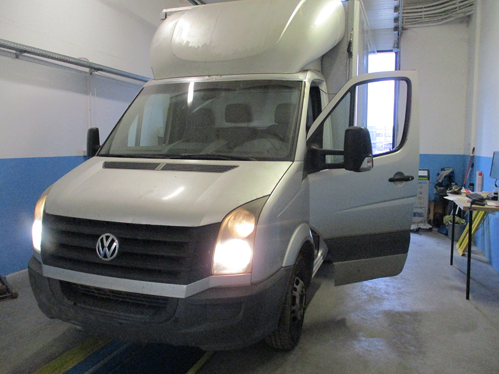 Autoutilitară VW Crafter la inspecție